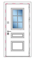 Металлическая дверь с металлофиленкой в коттедж RS110 - Изображение